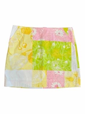 Lilly Pulitzer Floral Patchwork Skirt EUC